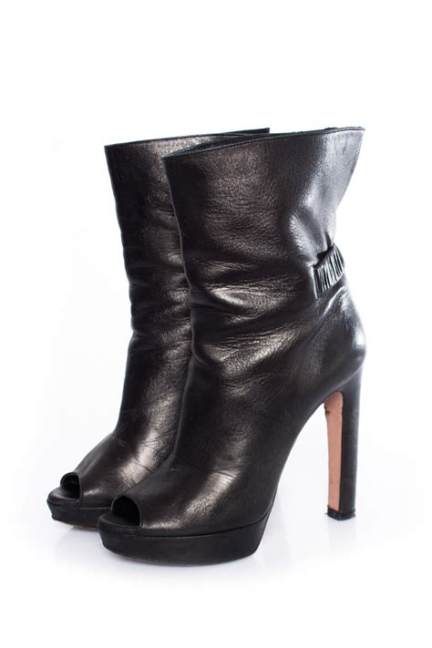 prada peep toe ankle boots|designer Prada booties.